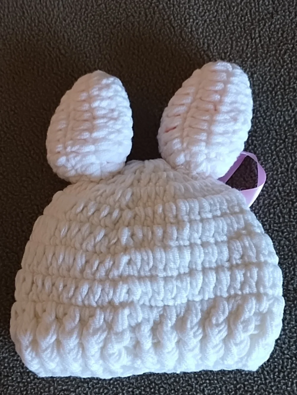 Baby Crochet Set Bunny Hat and Diaper Cover Soft Baby Shower Gift Pink White